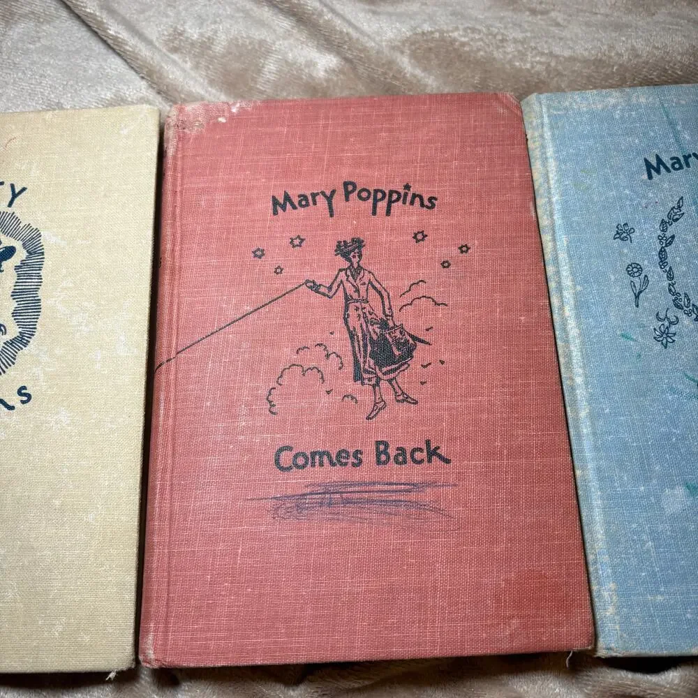 Set 3 Vintage Mary Poppins Books P.L. Travers In Park Comes Back